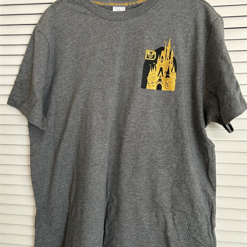 Disney Gray and Gold  Castle logo T- Shirt